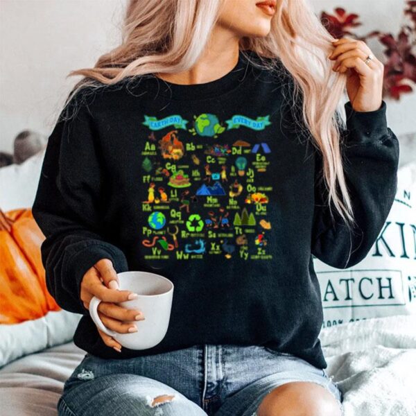 Earth Day Alphabet For Teacher Sweater