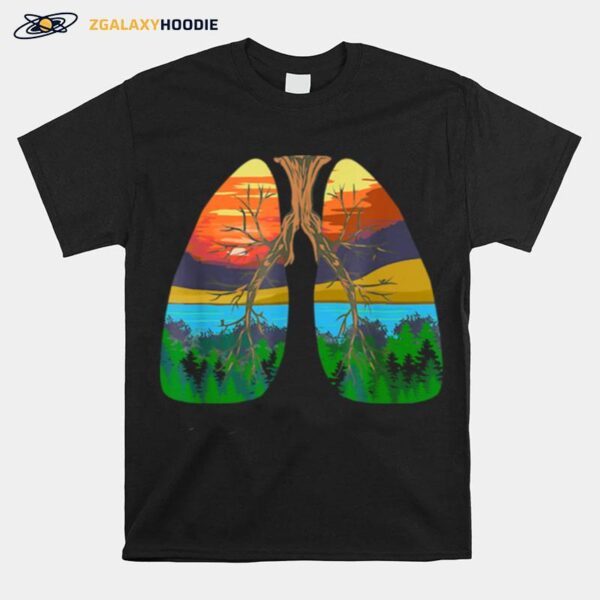 Earth Day Lungs Environmental Nature T-Shirt