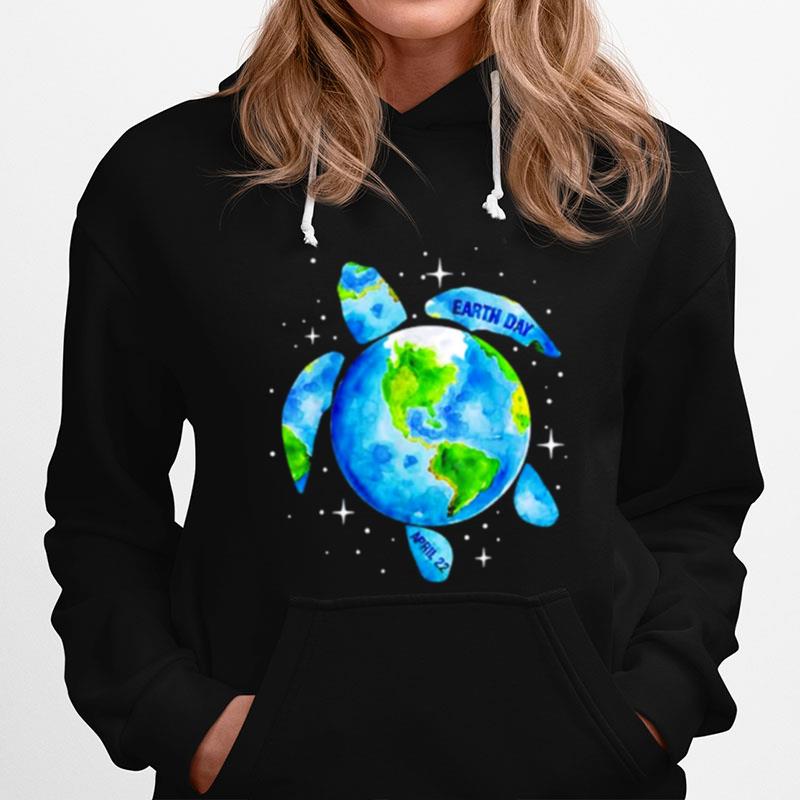 Earth Sea Turtle Art Save The Planet April 22 Hoodie