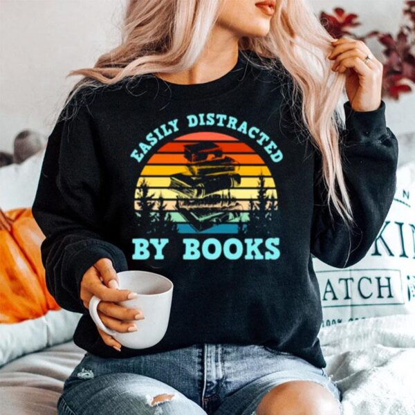 Easily Distracted By Books Vintage Sweater