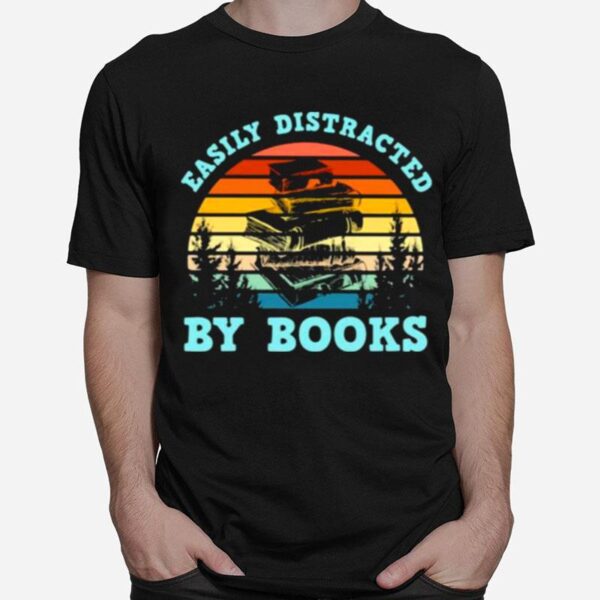 Easily Distracted By Books Vintage T-Shirt