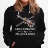 Easily Distracted By Cellos And Books Violin Hoodie