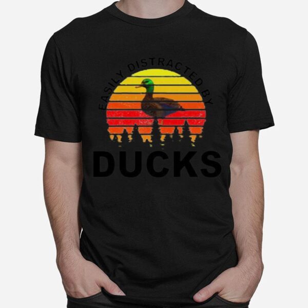 Easily Distracted By Ducks Vintage T-Shirt