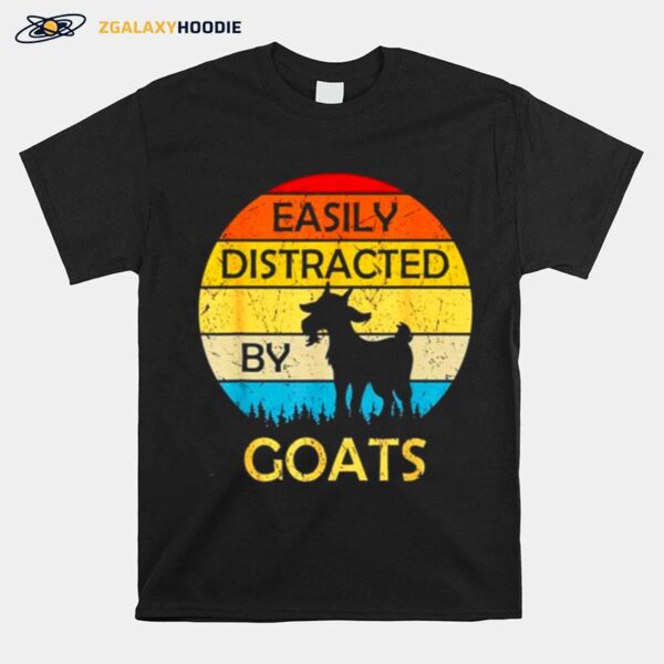 Easily Distracted By Goats Vintage T-Shirt