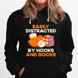 Easily Distracted By Hooks And Books Hoodie
