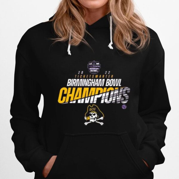 East Carolina Pirates 2022 Ticketsmarter Birmingham Bowl Champions Hoodie