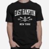 East Hampton Ny Vintage Crossed Oars Boat Anchor Sports T-Shirt