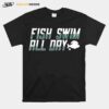 East Lansing Basketball Fish Swim All Day T-Shirt