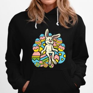 Easter Bunny Rabbit On Eggs Cute Egg Hunting Hoodie