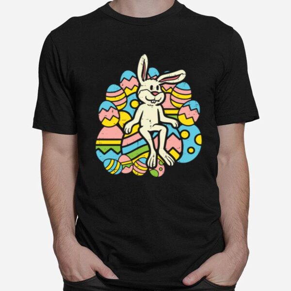 Easter Bunny Rabbit On Eggs Cute Egg Hunting T-Shirt