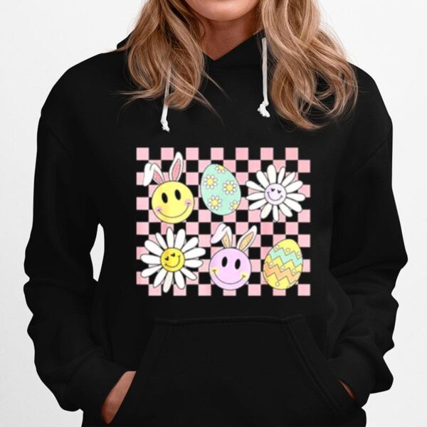 Easter Groovy Bunny Pastel Check Egg Hoodie