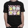 Easter Groovy Bunny Pastel Check Egg T-Shirt