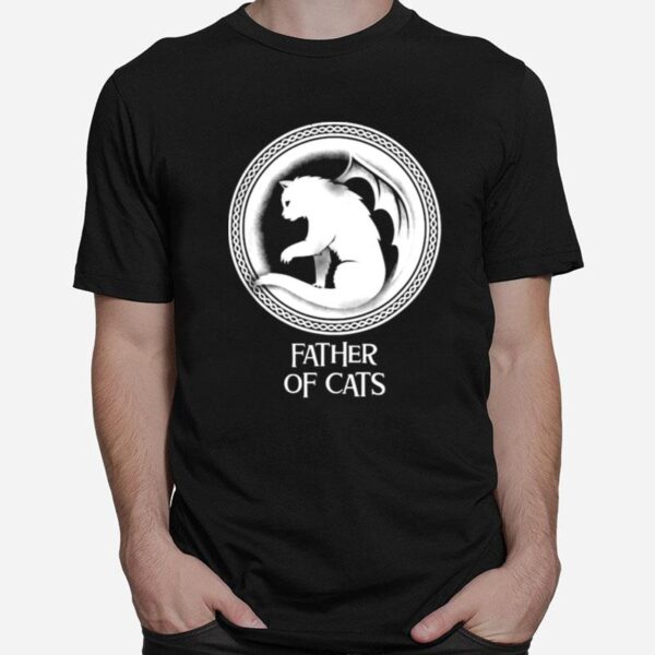 Father Of Cats Funny Dad T-Shirt