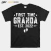 Fathers Day First Time Grandad Est 2022 T-Shirt