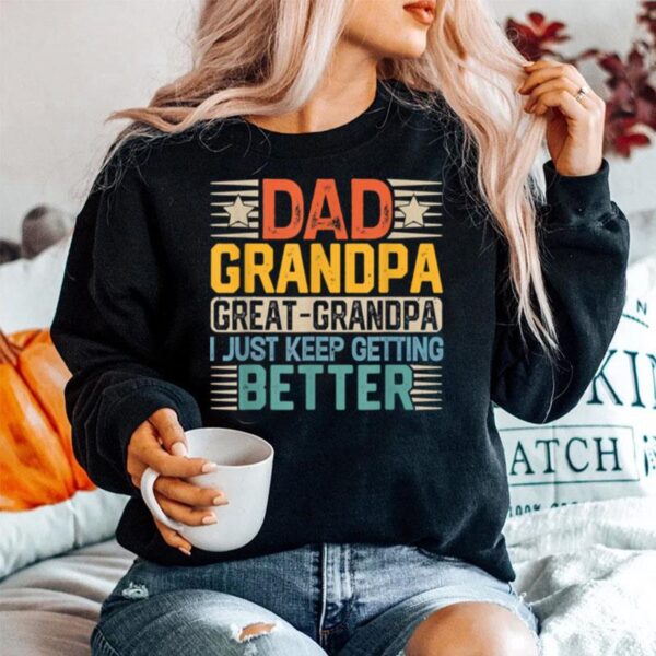 Fathers Day Gift From Grandkids Dad Grandpa Great Grandpa T B09Zqb65F7 Sweater