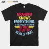 Fathers Day Grandpa Knows Everything T-Shirt