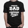 Fathers Day Proud Dad Of 2 Two Awesome Boys Father Dad T-Shirt