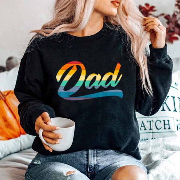 Fathers Day Rainbow Dad Funny Dad T B09Zkwc9Z6 Sweater