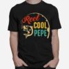 Fathers Day Vintage Fishing Reel Cool Pepe Tee T-Shirt