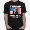 Fbi Searches Florida Trump Home Trump For Jail 2024 Anti Trump Us Flag T-Shirt