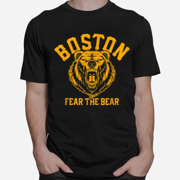 Fear The Bear Hockey Beware Of Boston Gameday Bruin T-Shirt