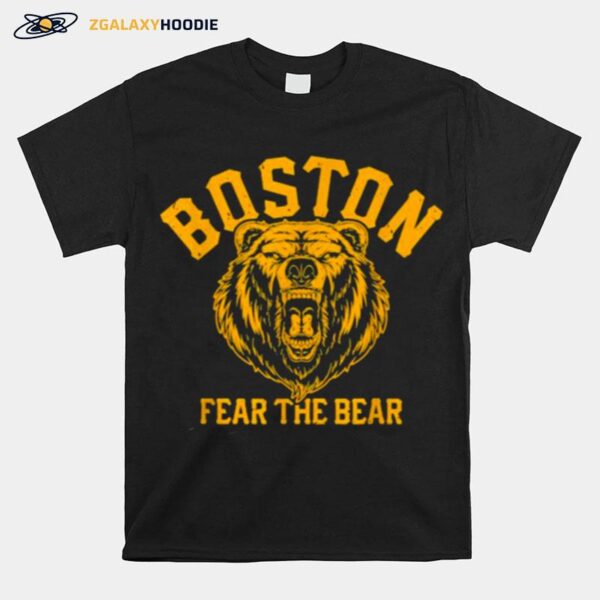 Fear The Bear Hockey Beware Of Boston Gameday Bruin T-Shirt