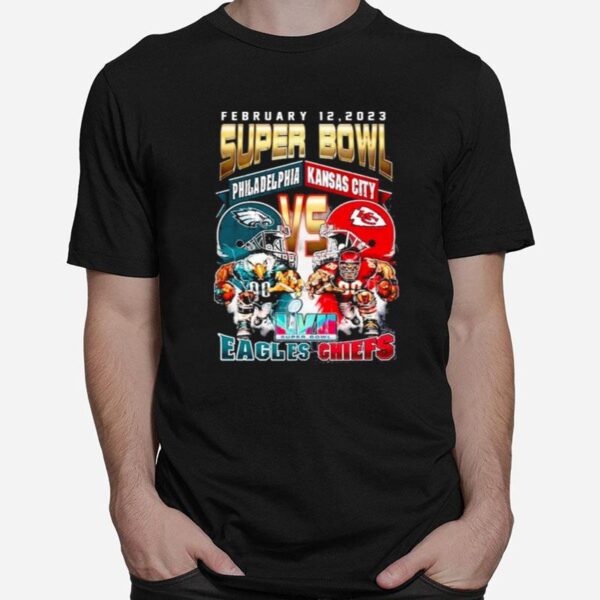 February 12 2023 Super Bowl Championship Philadelphia Eagles Vs Kansas City Chiefs T-Shirt