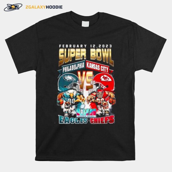 February 12 2023 Super Bowl Championship Philadelphia Eagles Vs Kansas City Chiefs T-Shirt