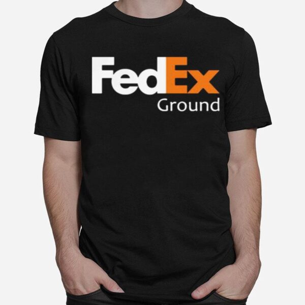 Fedex Ground Logo White Orange T-Shirt