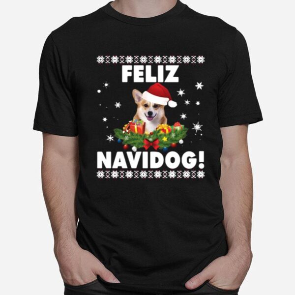 Feliz Navidog Corgi Dog Ugly T-Shirt