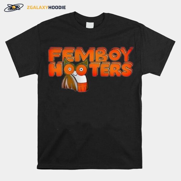Femboy Hooters Owl Boobs Bird Logo America Usa T-Shirt