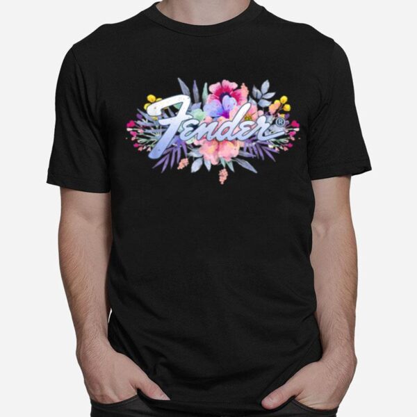 Fenders Flowers Logo Cute T-Shirt