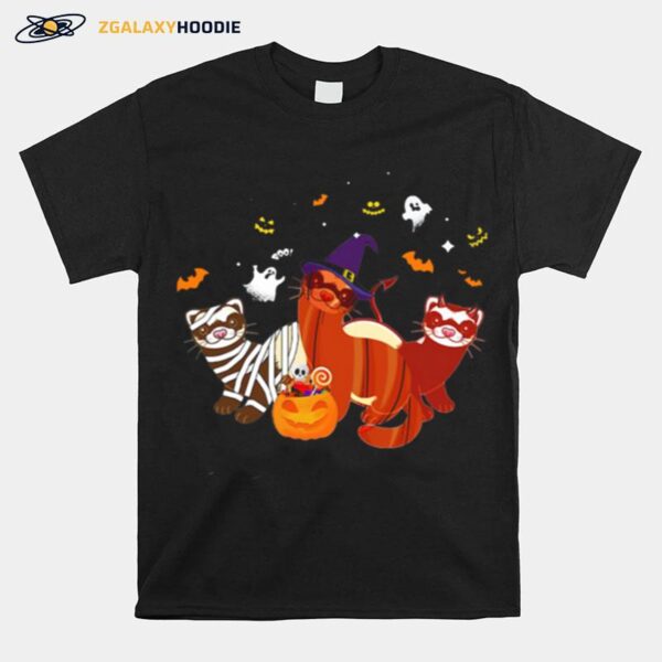 Ferret Pumpkin Halloween T-Shirt