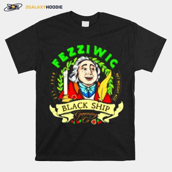 Fezziwic Black Ship Grooming To Net Weight T-Shirt