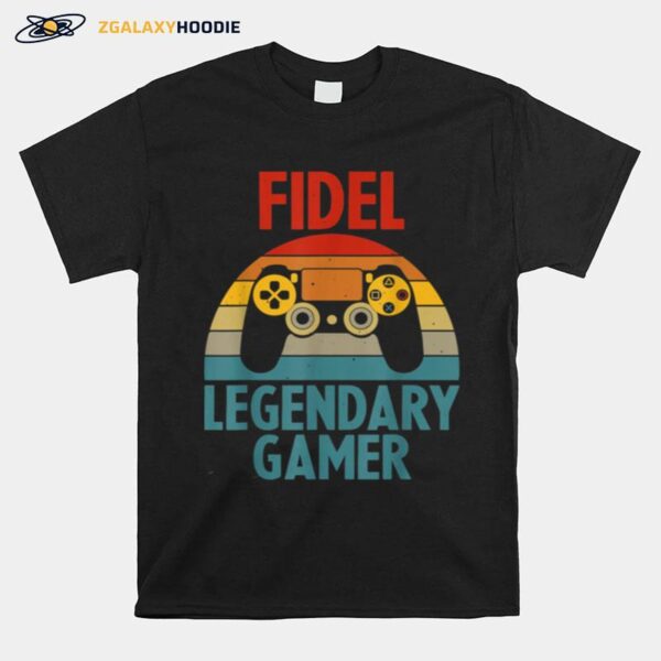 Fidel Name Personalized Gaming Geek Birthday T-Shirt