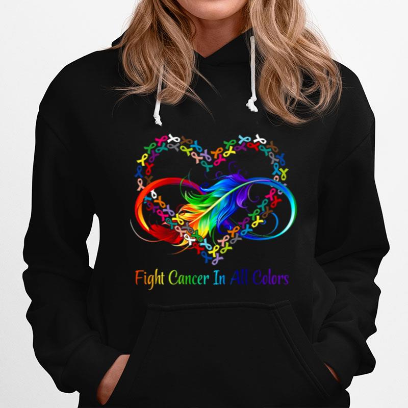 Fight Cancer In All Colors Heart Hoodie