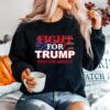 Fight For Trump Fight For America American Flag Sweater