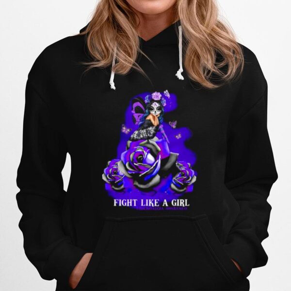 Fight Like A Girl Fibromyalgia Awareness Fairy Flower Hoodie