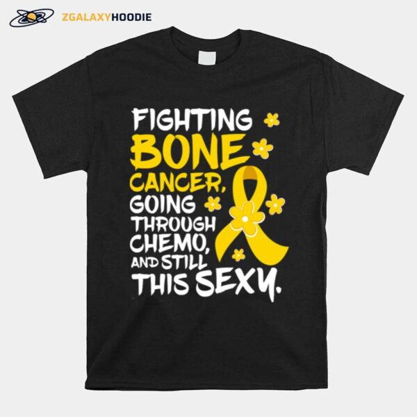 Fighting Bone Cancer Going Through Chemo And Still This Sexy Yellow Ribbon T-Shirt