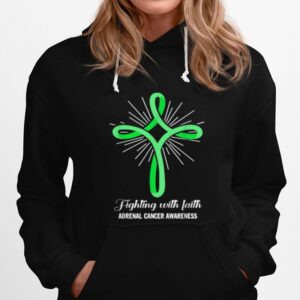 Fighting With Faith Adrenal Cancer Awareness Warrior Believe Hoodie