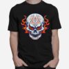 Fire Sugar Skull Dia De Muertos Day Of Dead T-Shirt