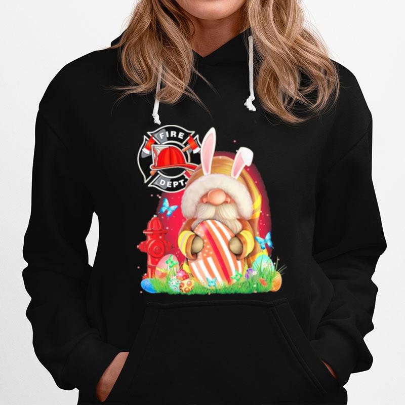 Firefighter Gnome Hug Easter Egg Happy Easter Day Hoodie