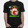 Firefighter Gnome Patricks Day Shamrock T-Shirt