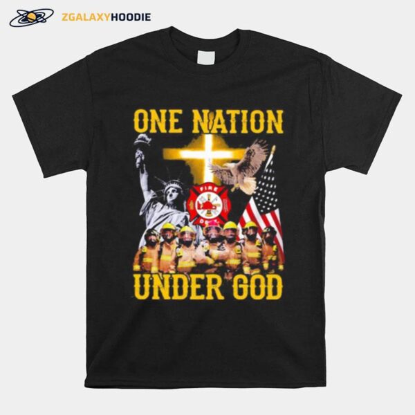 Firefighter One Nation Under God T-Shirt