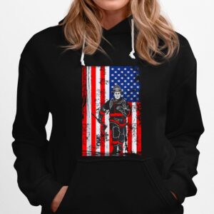 Firefighter With Axe Running Hoodie