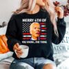 Fireworks Merica Biden Uh Confused Merry Happy 4Th Of You T B0B519B9Ms Sweater