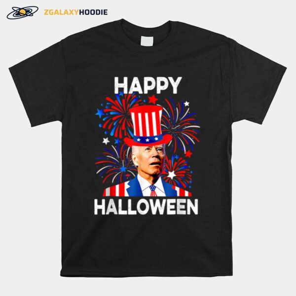 Fireworks Merica Biden Uh Happy Halloween Confused For 4Th T B0B51Fjg88 T-Shirt