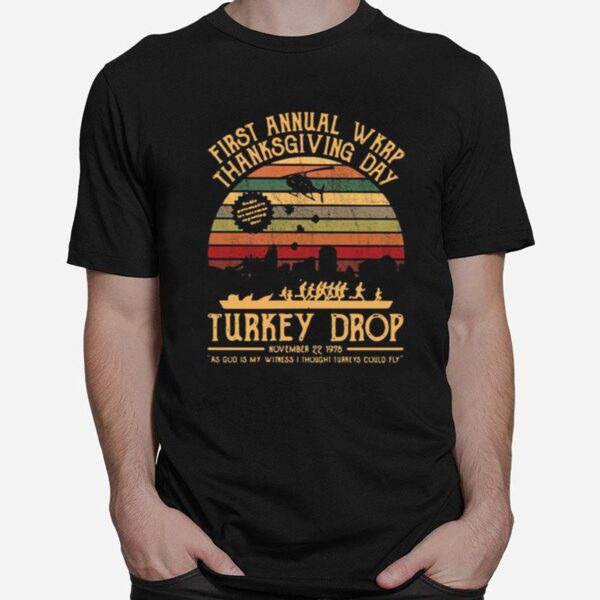 First Annual Wkrp Thanksgiving Day Turkey Drop Vintage T-Shirt