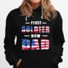 First Goldien Now Dad Maximilian Genevieve American Flag Hoodie