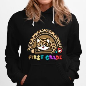 First Grade Leopard Rainbow Hoodie